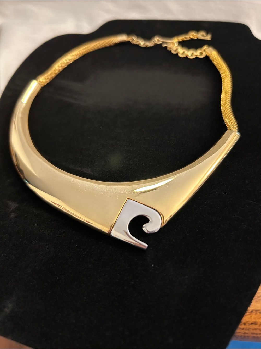 Pierre Cardin Gold Crescent Necklace